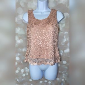Lace embroidered blouse, pink
